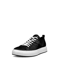 Amazon.com | ECCO Men's Street Ace Sneaker, Black, 5-5.5