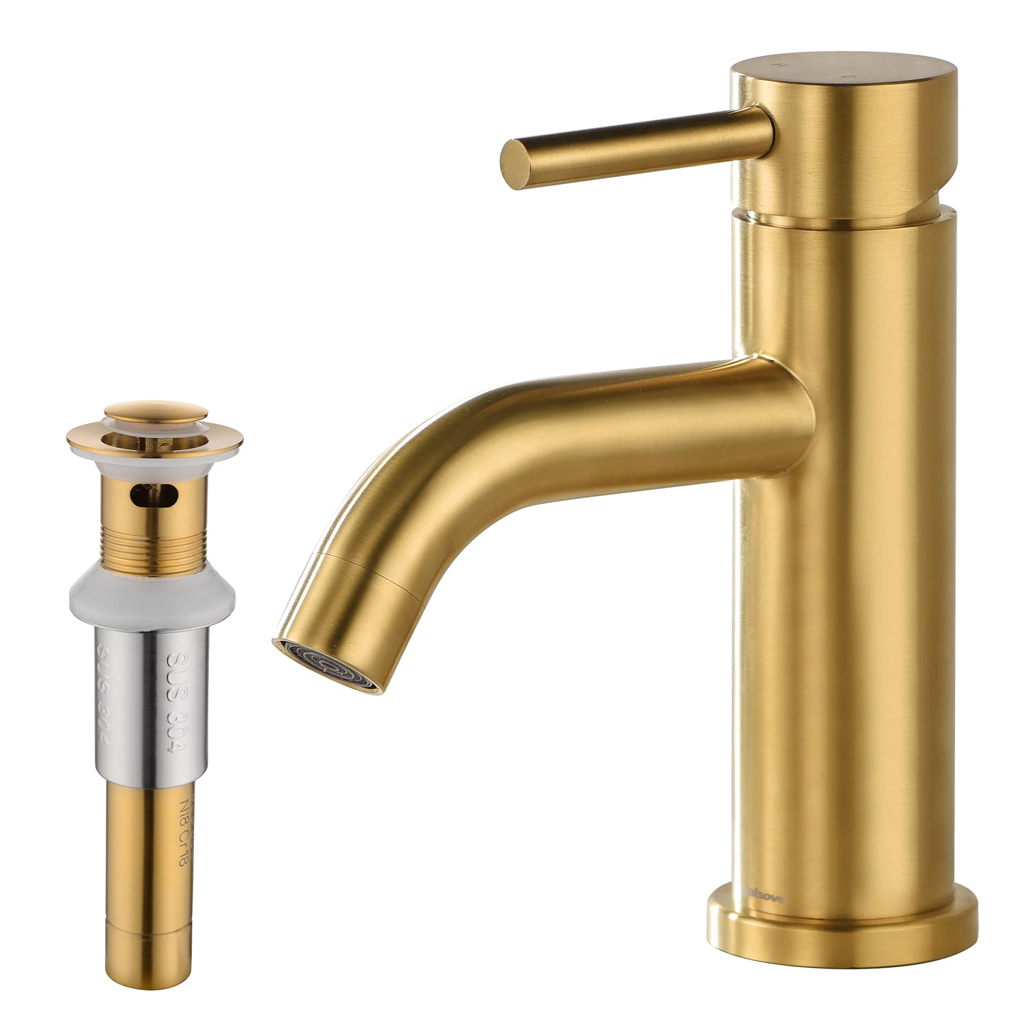 Buy Rainovo Single Handle Bathroom Faucet with PopUp Sink Drain
