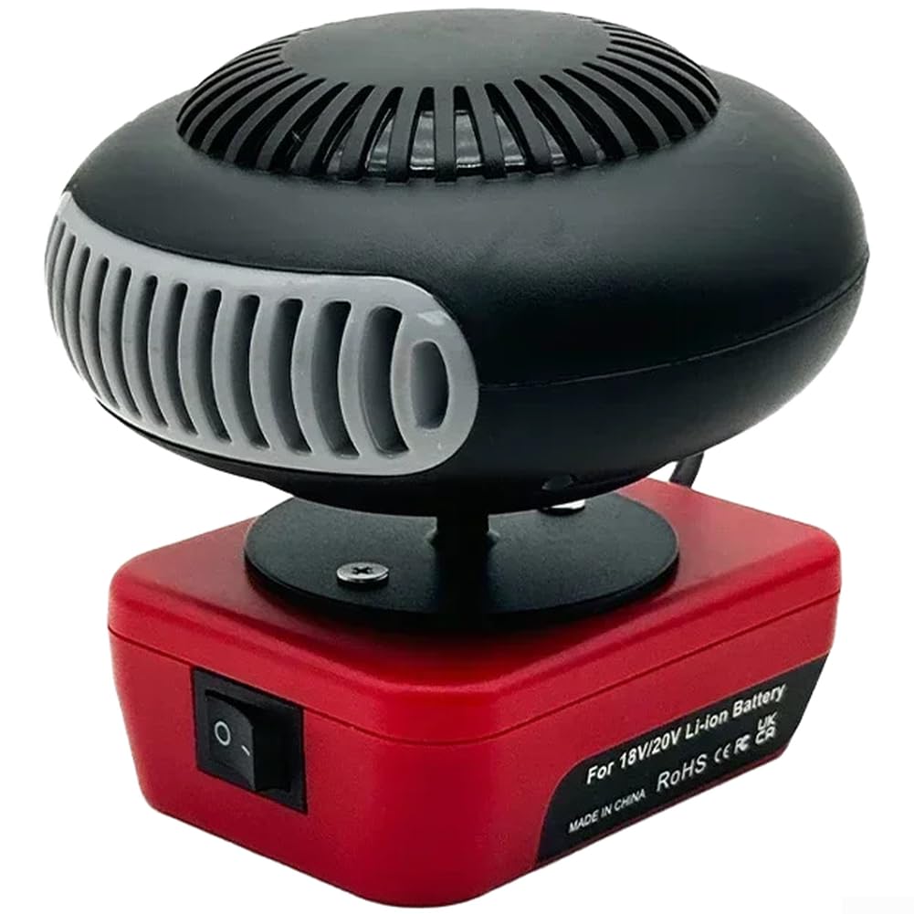Riscaldatore portatile a batteria con doppia modalità di aria calda e fredda, rotazione a 360° e doppia porta USB, per utensili elettrici senza fili da 18 V/20 V (HotBlower-MWQ-2USB)