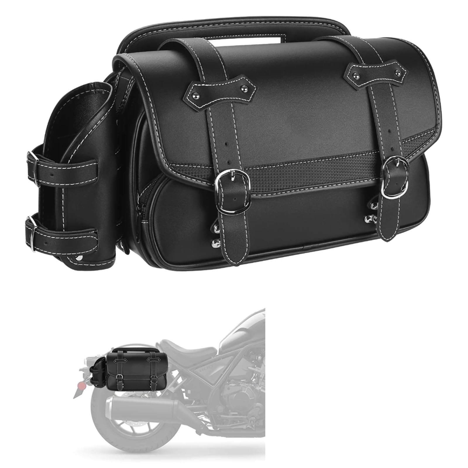 Bolsas Laterales para Motocicleta (9 L) Bolsa De Almacenamiento para Alforjas para Kawasaki W400 W650 W800 VN250 Eliminator 250V