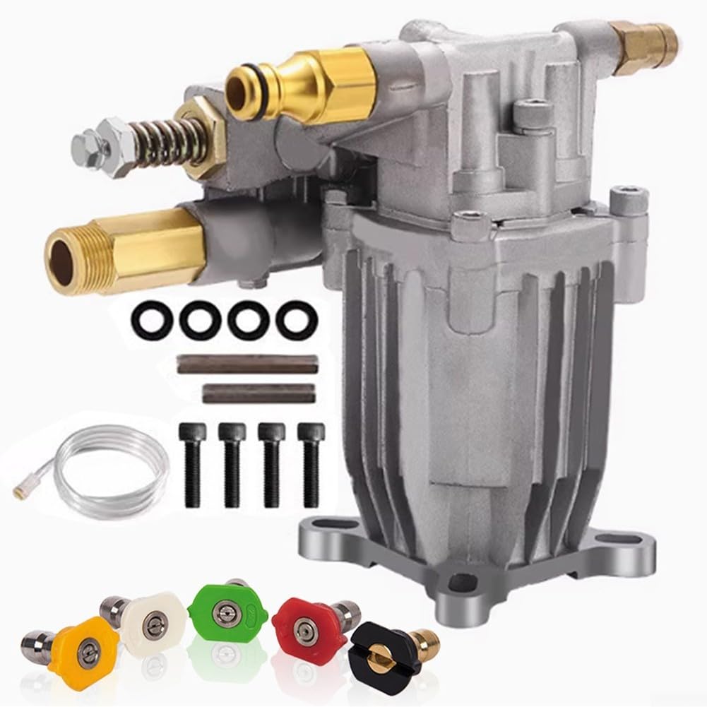 Schaft Horizontale Hochdruckreiniger-Pumpe, 400–2750 PSI bei 2,2–2,4 GPM Ersatzpumpe für Hochdruckreiniger, Hochdruckreiniger-Pumpe für Gasreiniger kompatibel mit KARCHER, Honda