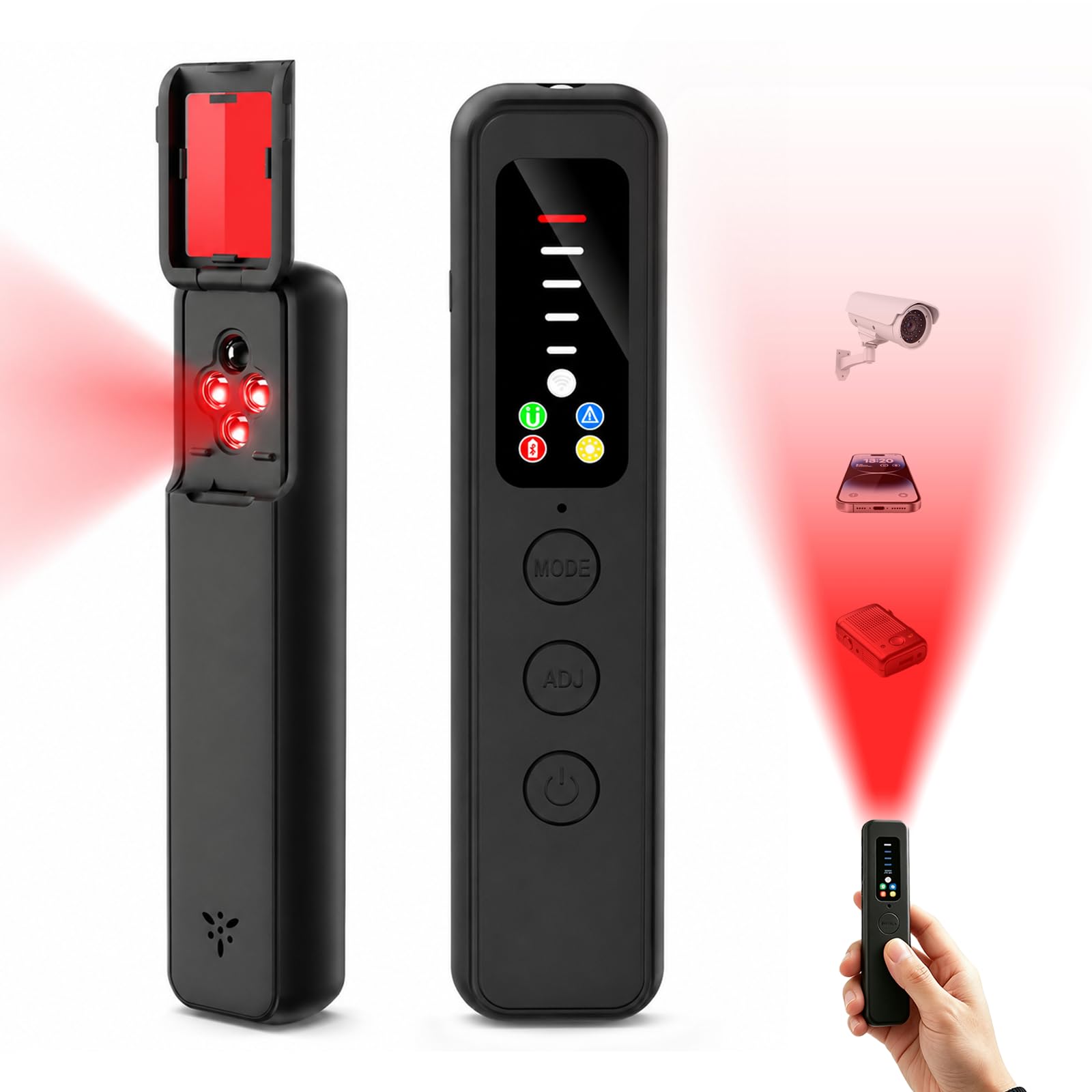 Hidden Camera Detectors, 7-in-1 Anti-Spy Camera Finder, GPS Tracker - CITALEO S502