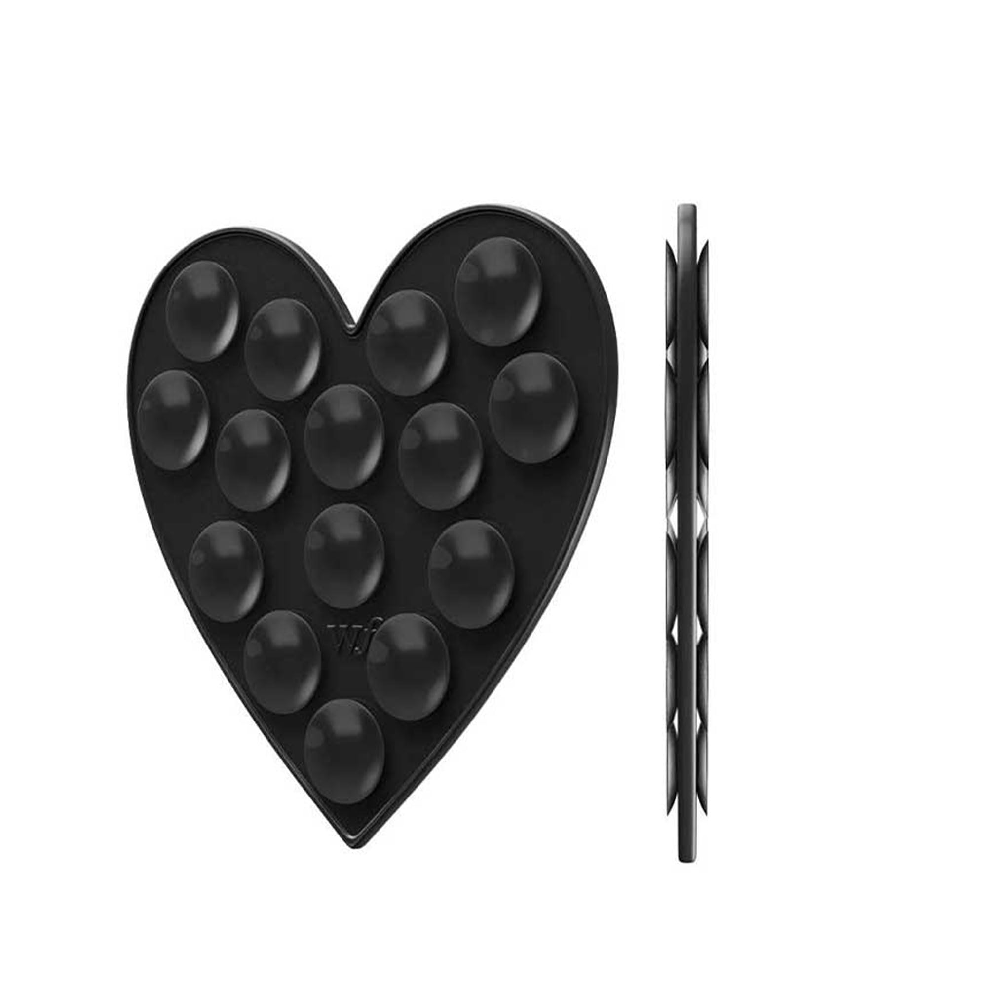 Cases - Black Heart Stickeez, Compatible with Apple iPhones | Pink Trendy Cute Viral - Durable, Easy to Attach, Lightweight, Reusable, Double-Sided Suction, Women-Owned Small Business
