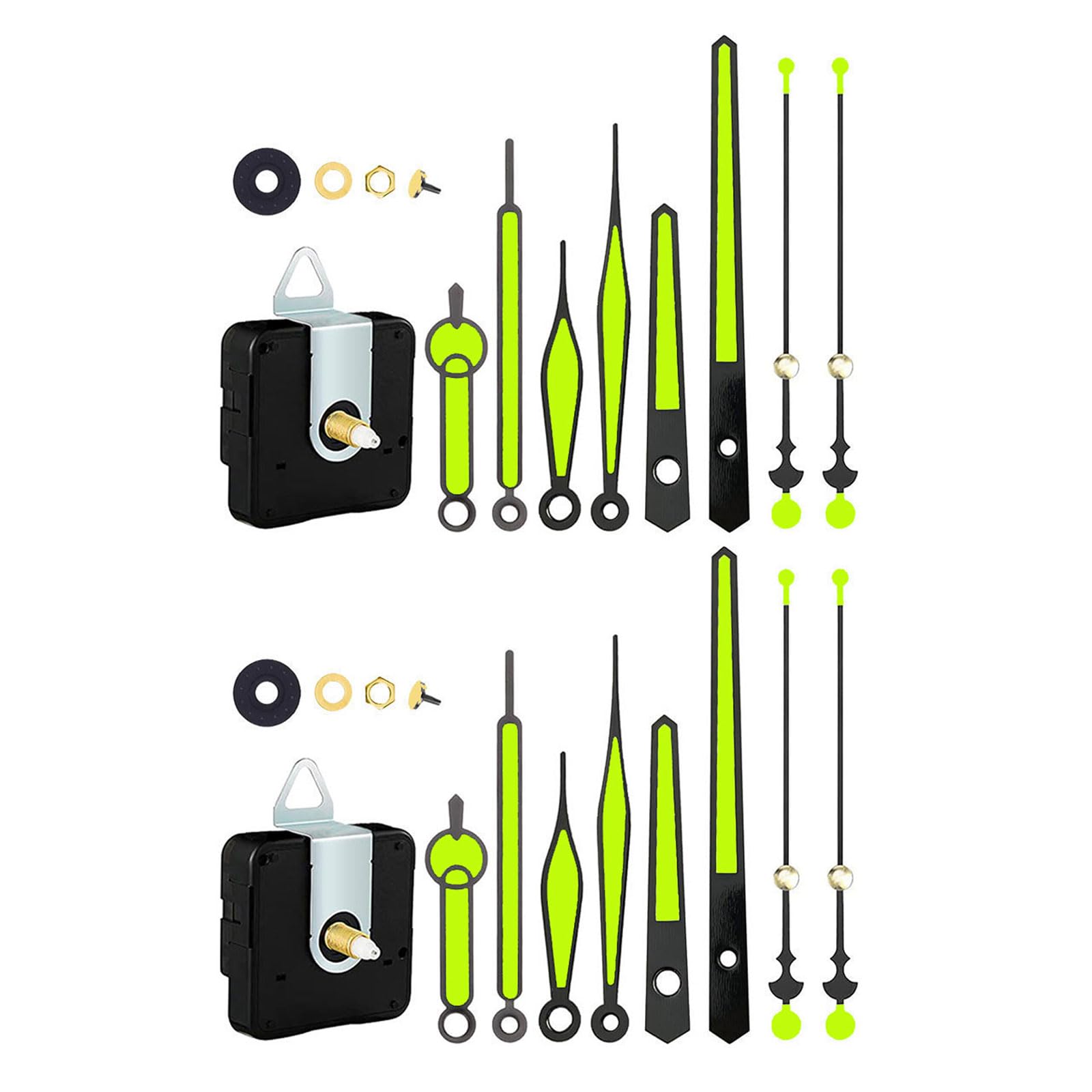 NEWFT 1 / 2Pcs Silents Clock Movement Mechanism Diys Clock Repair Parts Motor Replacement Battery Operated Silents Clocks Kits Diys Repair Parts Motor