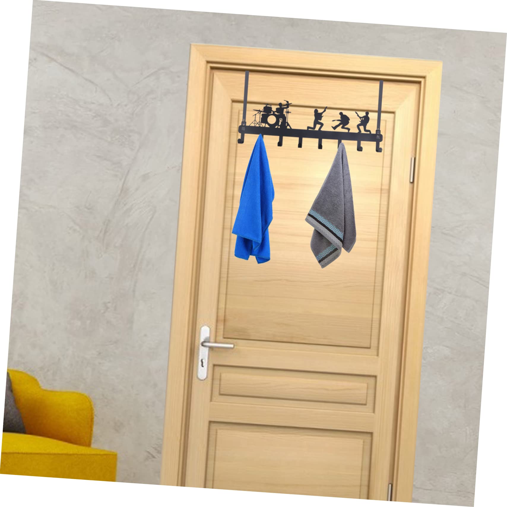 VASDEV Gancho para Toallas Ganchos Negros para Colgar sobre la Percha de la Puerta Percha para la Puerta Trasera Ganchos Resistentes Gancho de Pared de Madera Ganchos para la Sala de Esta