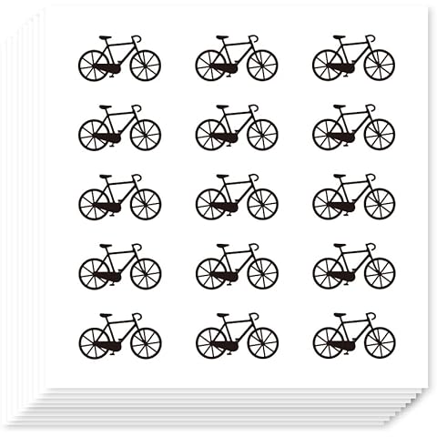 AHANDMAKER 300Pcs Self-Adhesive Planner Stickers, Bicycle Stickers Decorative Decals for Planner Calendar Scrapbook Crafting Party Decor Gift Bag Seal Theme Party Decor, 90x90mm