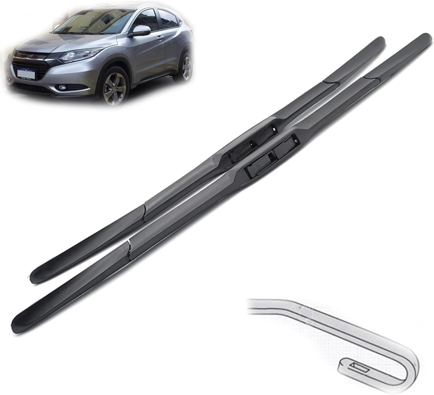 MadongJ Windshield Windscreen Wiper Blades for HRV MK2 2015-2019, Replacement Blades All-Weather Performance Streak-Free Windshield Wipers