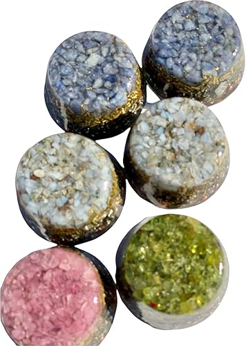 Miniatura 20 de Peridot Single Crystal Small Tower Buster Orgone Generator Energy Accumulator PERFECT GIFTING TOOL!!!! Orgonite Many Beautiful Ingredients!