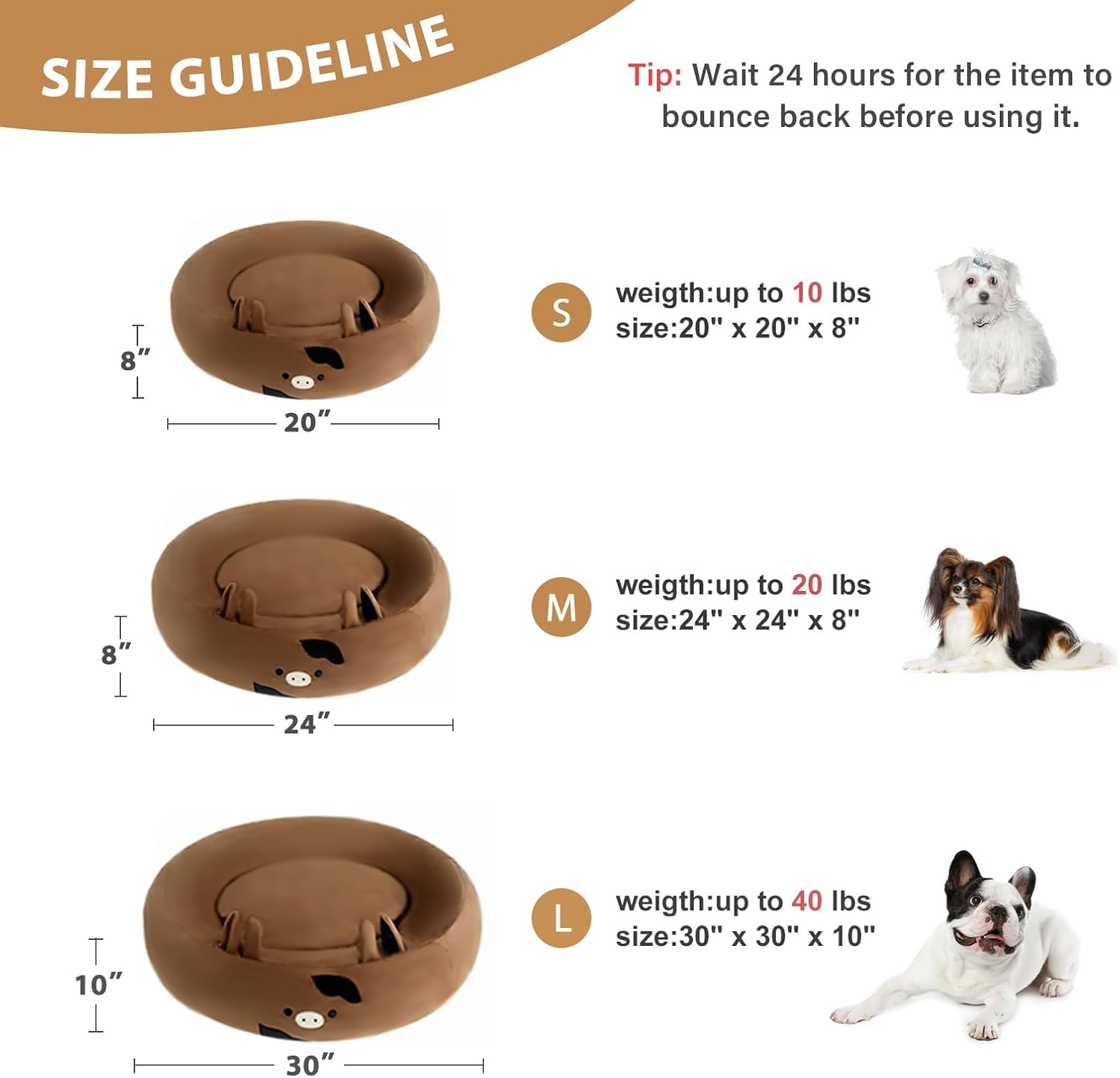 review BFPETHOME Cute Dog Bed Washable, Donut Dog Bed Small, Round Anti-Anxiety Pet Bed, Calming Cute Cat Beds with Plush & Anti-Slip Bottom