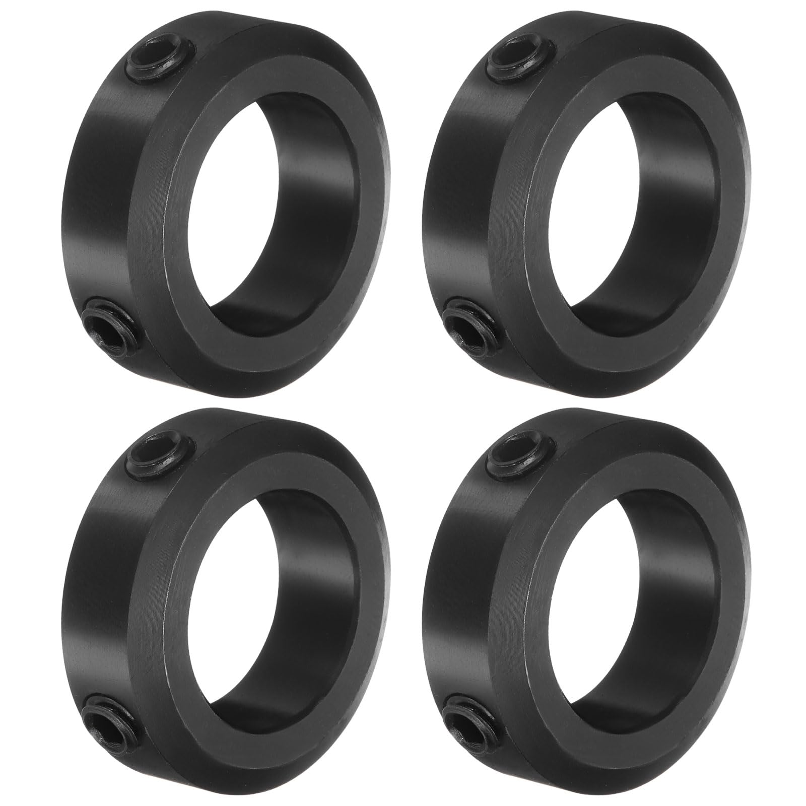 sourcing map Lot de 4 colliers à vis de 20 mm, colliers de serrage en acier 1045, diamètre extérieur 32 mm, largeur 10 mm pour guide d'arbre de tige linéaire