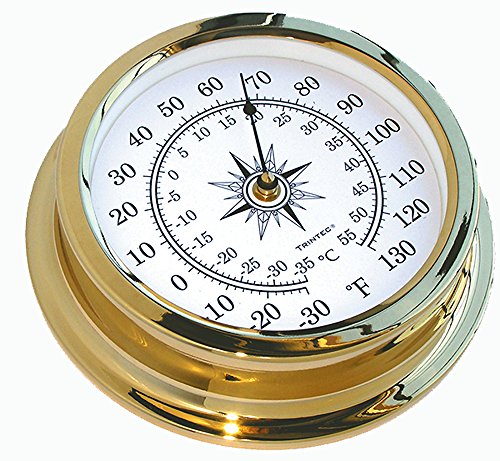 Trintec Marine Solaris Thermometer Solid Brass Marine Instrument SOL-03 On Shore or Off Shore