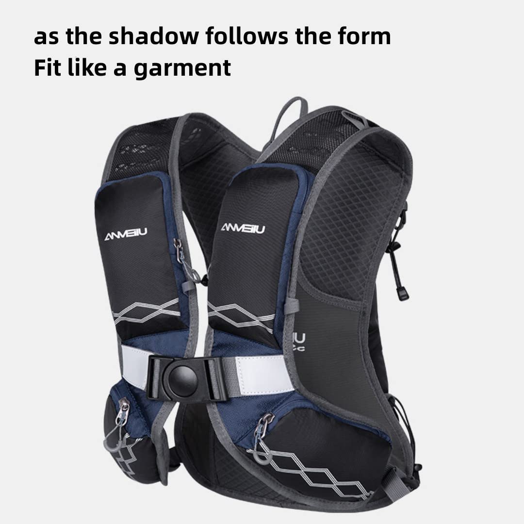 Mochila de ciclismo al aire libre de 5 litros, mochila para correr todoterreno, mochila de senderismo, maratón, bolsa de agua, bolsa de hidratación ligera, correr, senderismo, ciclismo, escalada,