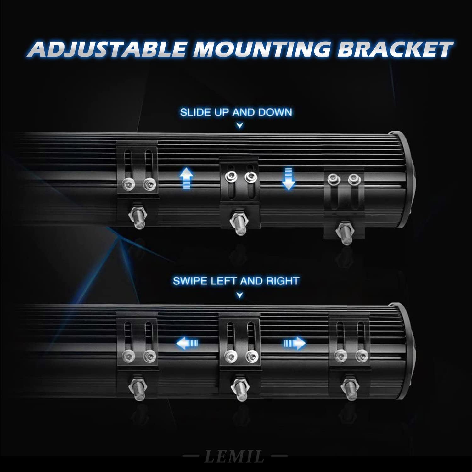 LEMIL LED Light Bar 15" 216W Magnetic Triple Row Flood Spot Combo Beam Work Lamp With Cigarette Lighter Plug, High Power Wire Harness Kit for SUV ATV UTV 12V