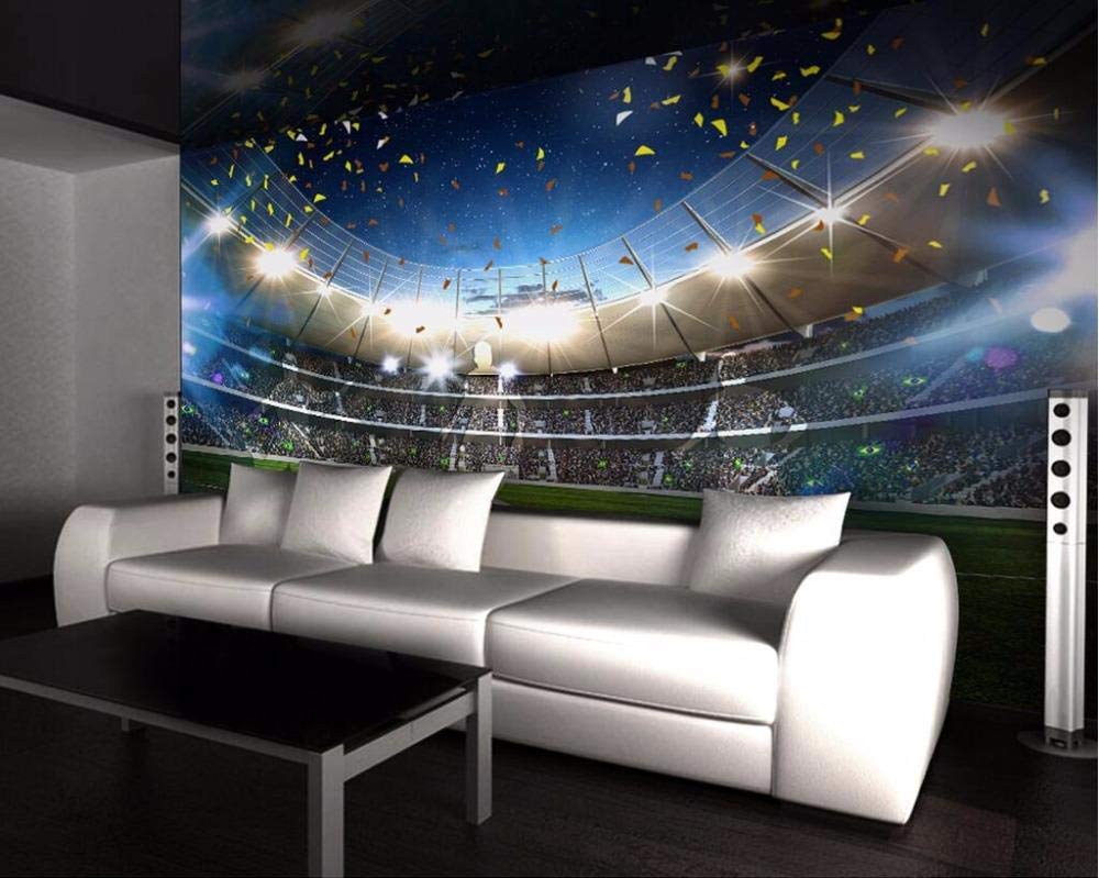 Papier peint football 3D pour masquer les défauts des murs et décorer
