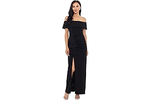 XSCAPE Off Shoulder Gown: An Effortless and Elegant Choice for Your Evening Attire