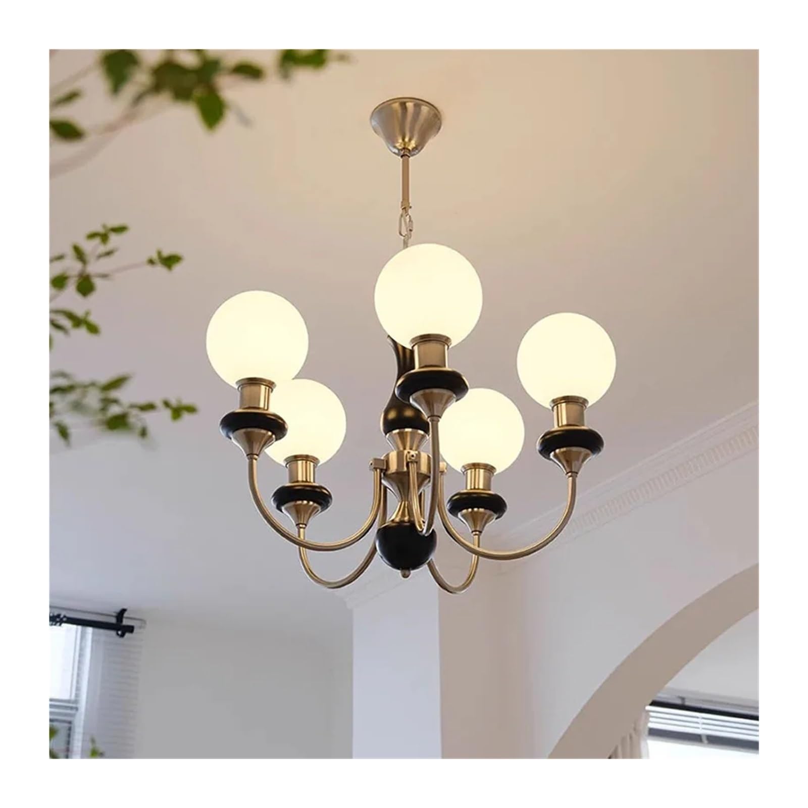 Lampadario da soffitto a sfera in vetro compatibile con soggiorno, tavolo centrale, camera da letto, loft, lampada a sospensione decorativa per la casa, lampadari