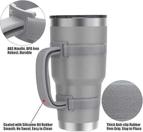 Miniatura 4 de Mango de vaso ajustable para YETI de 20 onzas, 30 onzas, 40 onzas, 20 onzas a 44 onzas, RTIC, Ozark Trail, Simple Modern, SIC, SUNWILL, Tervis,