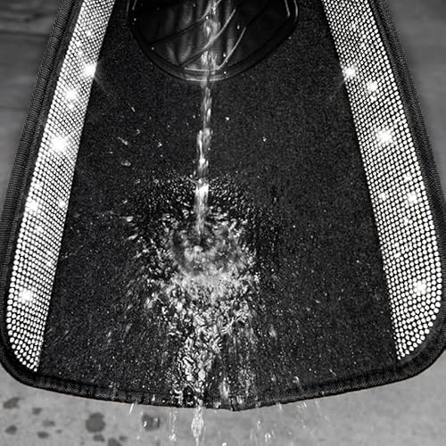 image for CAR PASS 3 Row Bling Diamond Car Mats Shining Carpet Rhinestones Spark