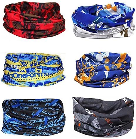 Bundle Monster 6pc Seamless Style Bandanna Headwear Scarf Wrap - Mixed Sets