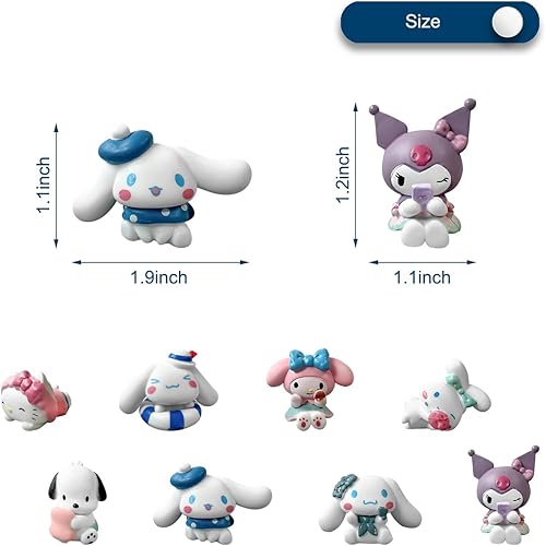 Miniatura 5 de 8 adornos para tartas de fiesta para Kuromi, temática de cinamoroll, suministros de fiesta de cumpleaños, decoraciones para pasteles (A)