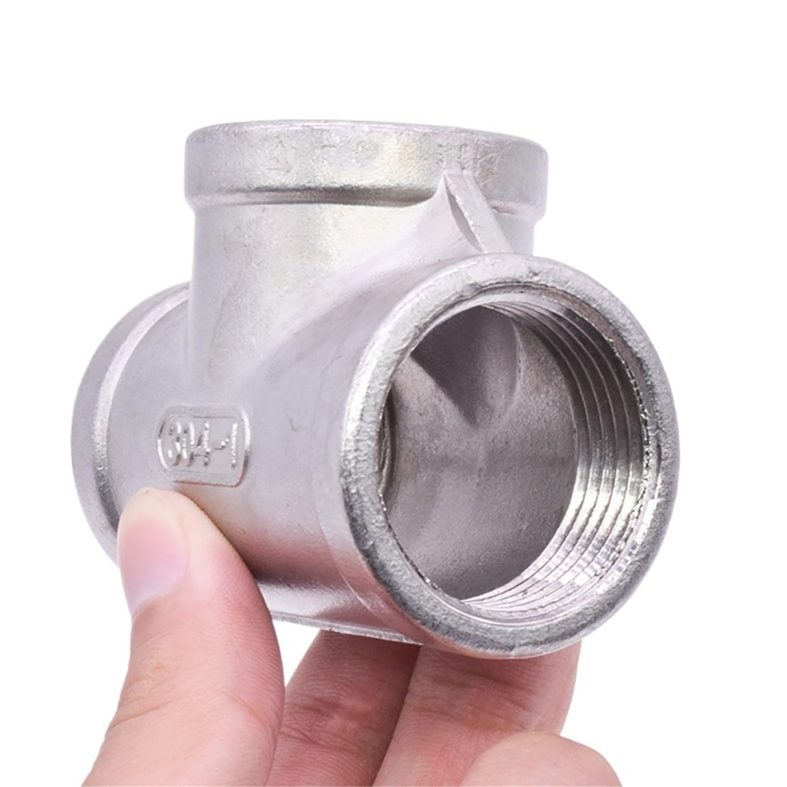 1/8in 1/4in 3/8in 1/2in 3/4in 1in 2in 3in BSP NPT Female tee 3 Ways Splitter 201 304 316 Stainless Steel Pipe Fitting Connector Coupler(NPT SS304,1/4in) Brass Hose
