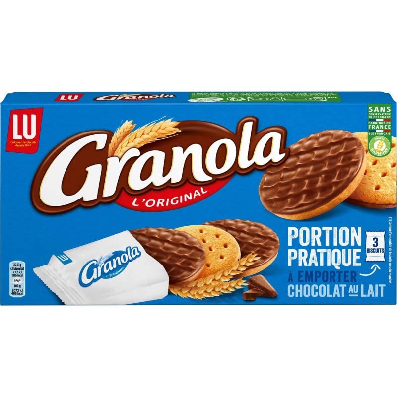 Granola chocolat au lait LU format pocket lot de 4 paquets biscuits