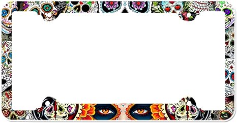Sugar Skull License Plate Frame
