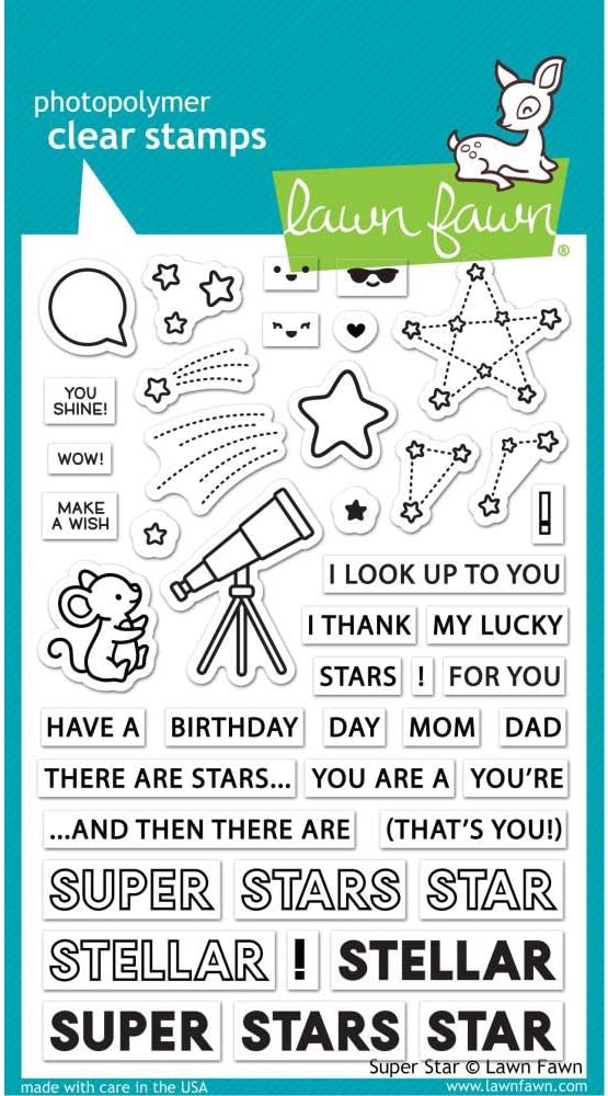 LAWN FAWN Super Star Clear Stamps 4"X6"