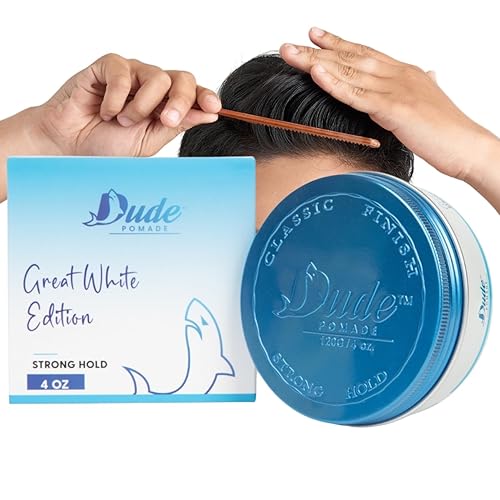 Pomada capilar para hombres, fijación fuerte, sin escamas, a base de agua y acabado mate, 4 onzas