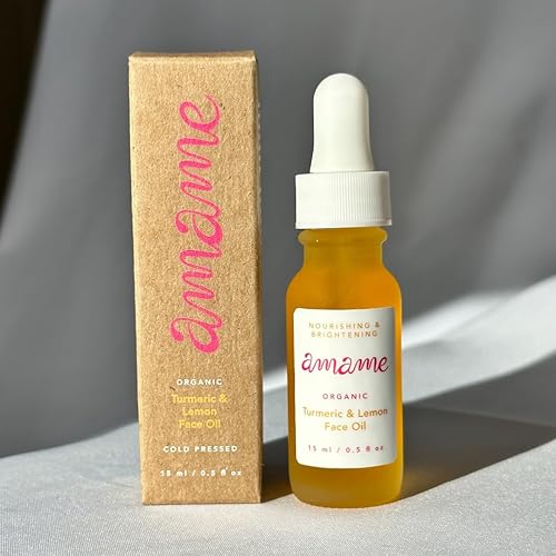 Miniatura 3 de Aceite facial de cúrcuma + limón certificado orgánico por USDA, aceite facial brillante y nutritivo para mujeres + hombres con aceite de rosa