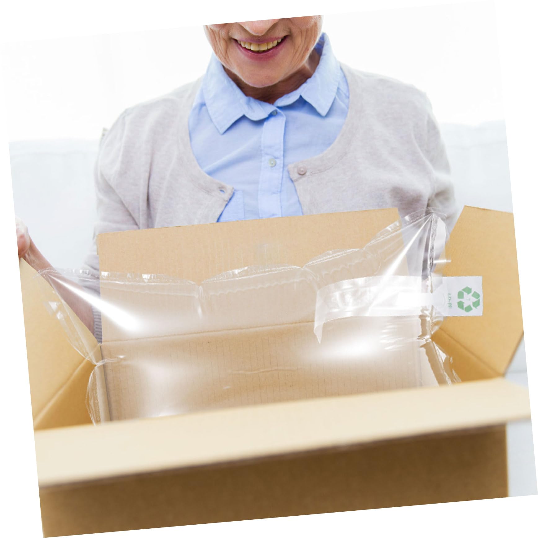 NUOBESTY Robustes Luftkissen 100 Stück aus Co Extrusionsfolie Aufblasbare Luftpolsterfolienbeutel zum Schutz Zerbrechlicher Weinflaschen und Kosmetik für Sichere Verpackung und Lagerung