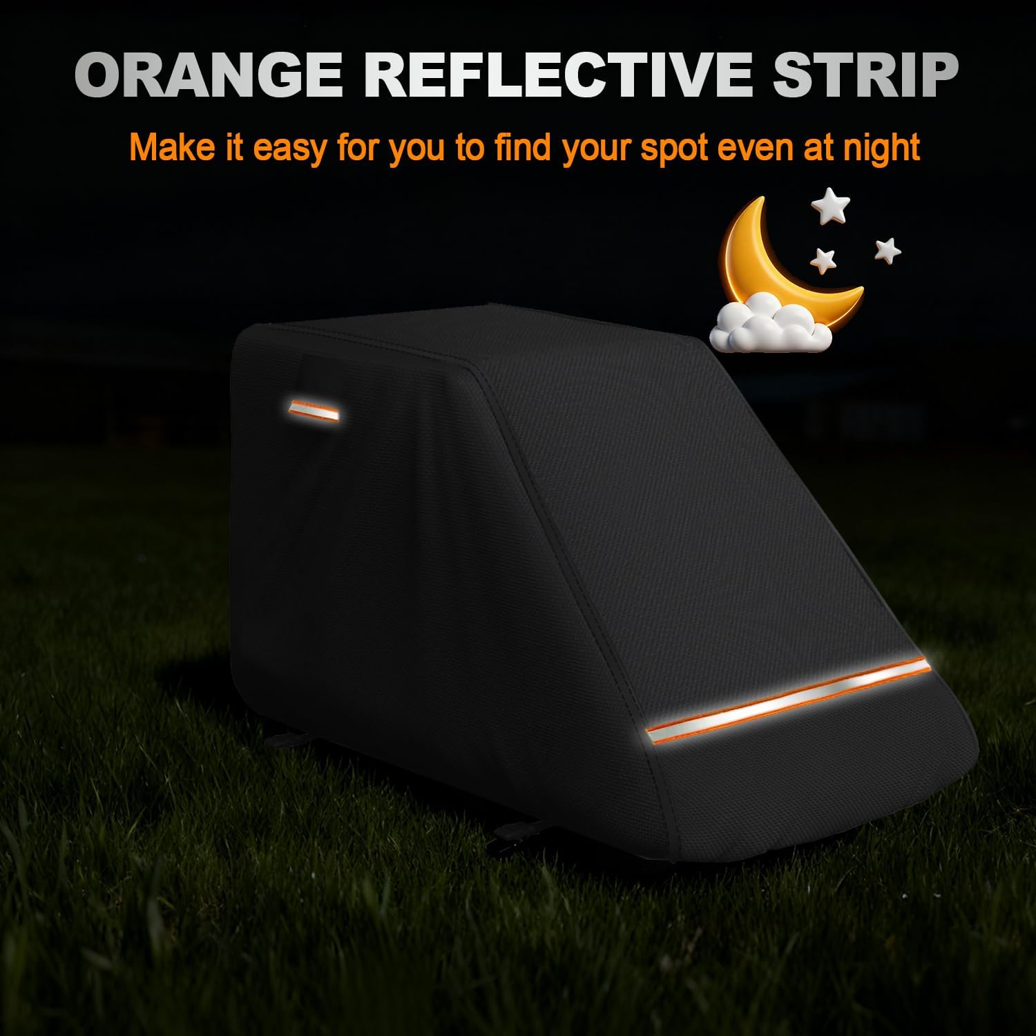 Skid Steer Cover, Heavy Duty Oxford with Air Vents & Reflective Strips, Skid Steer Loader Cover Compatible with Kubota,Bobcat, New Holland,John Deere,Caterpillar (with Cockpit (only Cover))