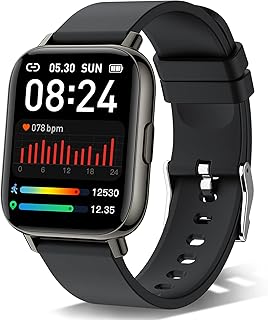 andfive Smart Watch, Fitness Tracker with 1.69" Touch Screen, Heart Rate Monitor, IP68 Waterproof Pedometer Step Counter Watch,with Sleep Monitor,Sports Smartwatch for Men Women for Android iOS