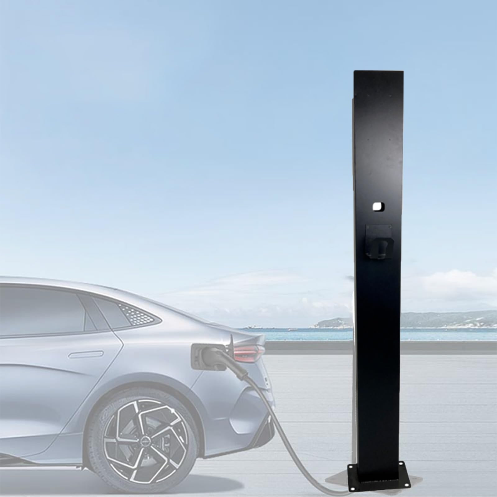 Support de borne de recharge extérieure en acier robuste pour charger votre véhicule électrique
