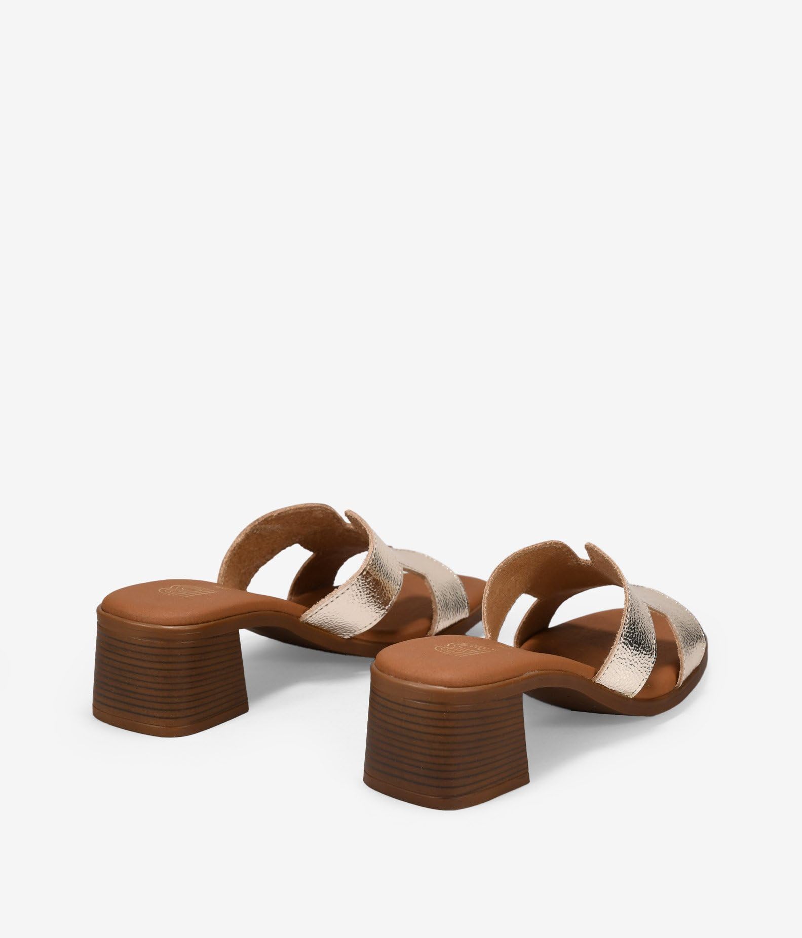 BOSANOVA Sandalias de Mujer Estilo Mule confeccionadas en Piel con tacón Efecto Madera. Sin Cierre. Calzado para Mujer
