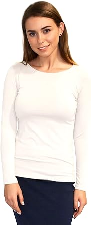 Kosher Casual High Neck Long Sleeve Top for Women Modest Layering Undershirt from