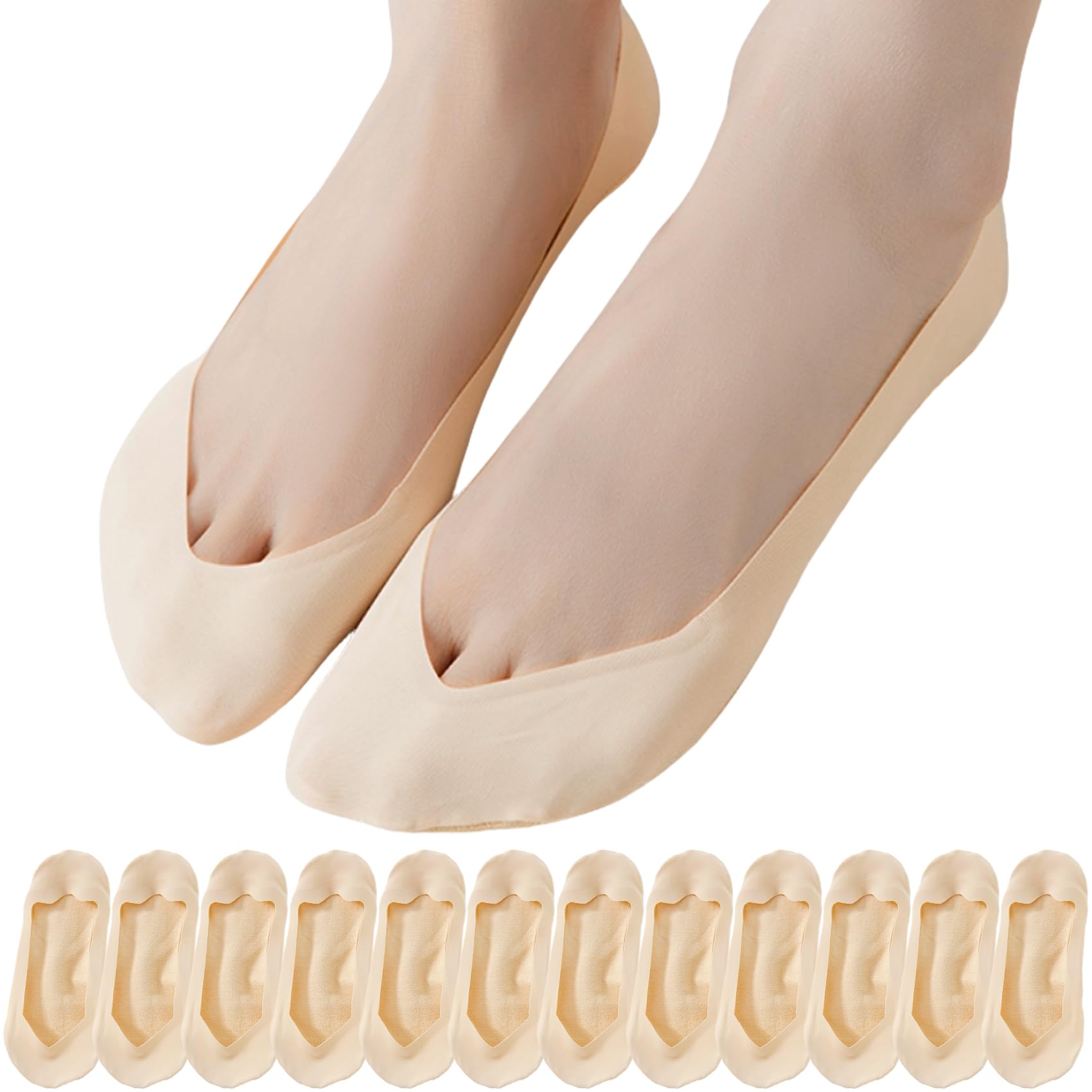 Lomitract Thin Ultra Low Socks (Women 5-12), Made of Ice Silk Surface on the Surface & Cotton on the Bottom