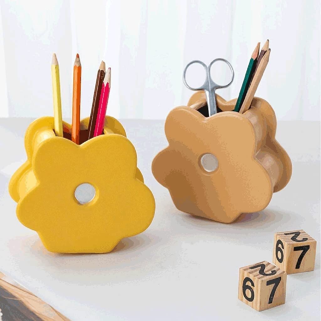 Uchwyt pióra, organizator biurka, organizator biurka, uchwyt na pensje Ceramiczny uchwyt na pióro Śliczny uchwyt do makijażu pędzla makijażowy Multifunkcjonalne domowe magazynowanie pudełko Kształt Ks