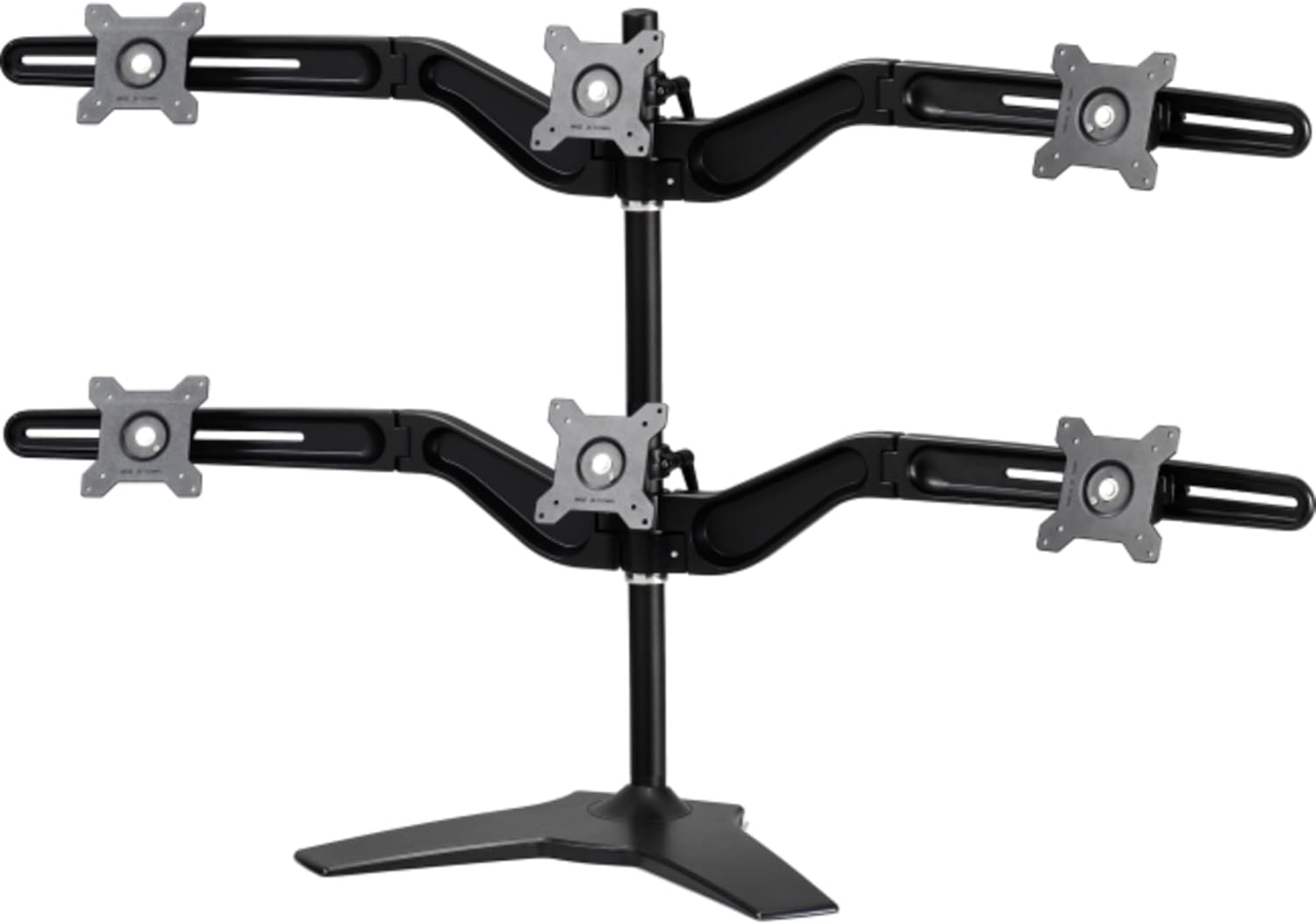 Amer Mounts AMR6S: Hex Monitor Mount - Desk Stand - Displays up to 6/Six 24 inch LCD/LED Screens