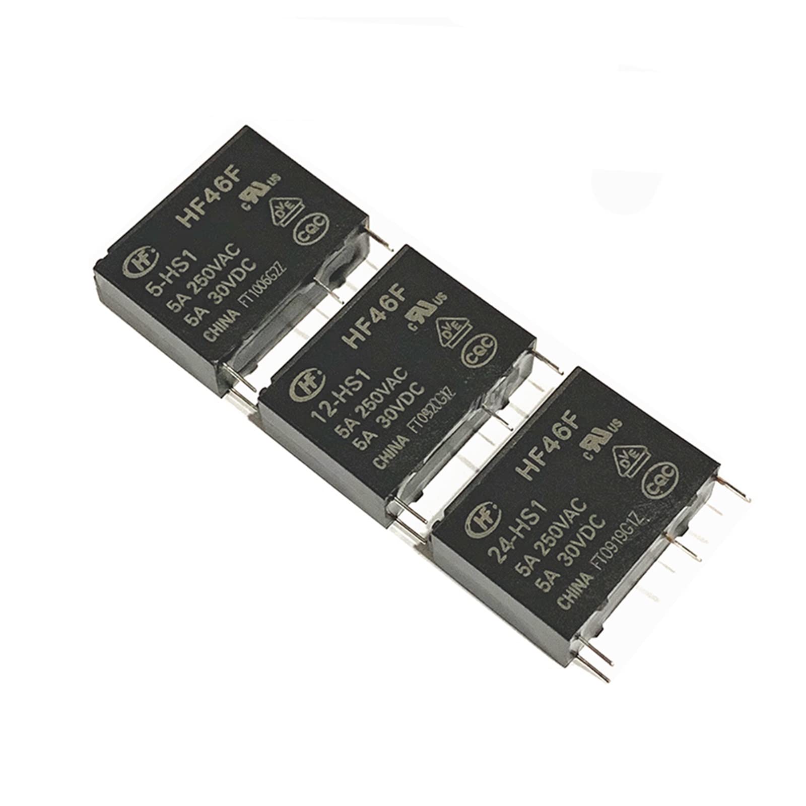 CSKWLLNBC 5PCS HF46F -5-HS1 HF46F-G-12-HS1 HF46F-G-24-HS1 Relay 5V 12V 24V DC 4PIN G 12 HS1 HF46F-G-12-HS1T HF46F-G-24-HS1T Original(HF46F-G-12-HS1T)