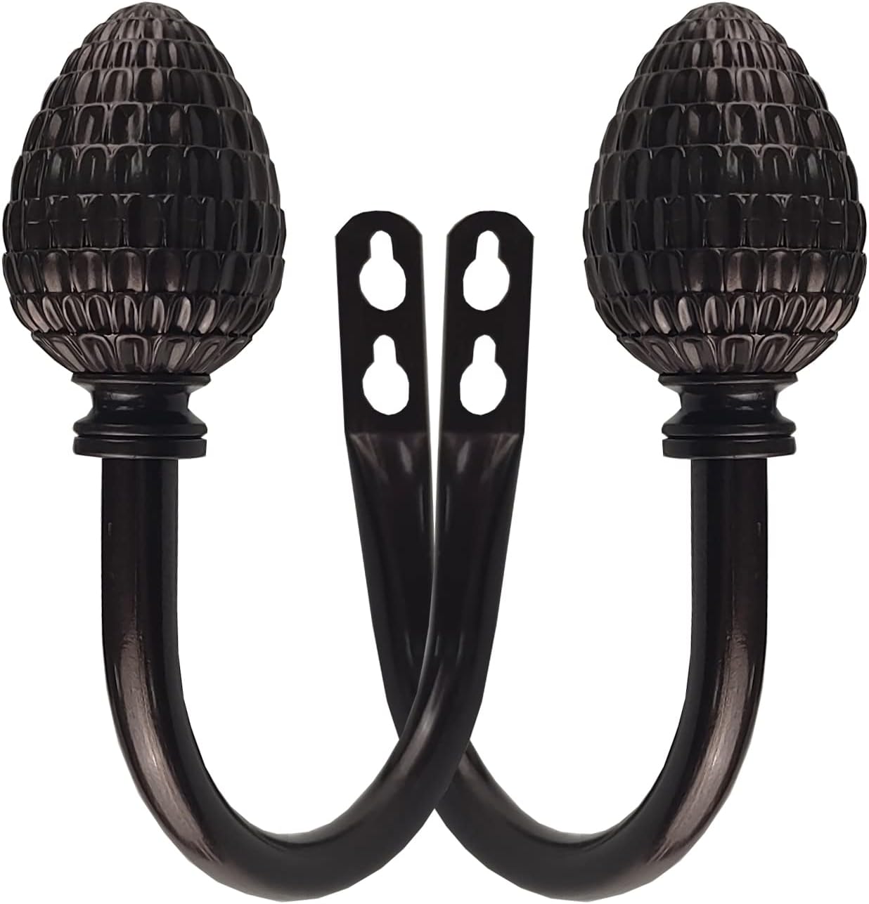 Kowibcl 2Pcs Curtain Holdbacks Wall Mounted Drapery