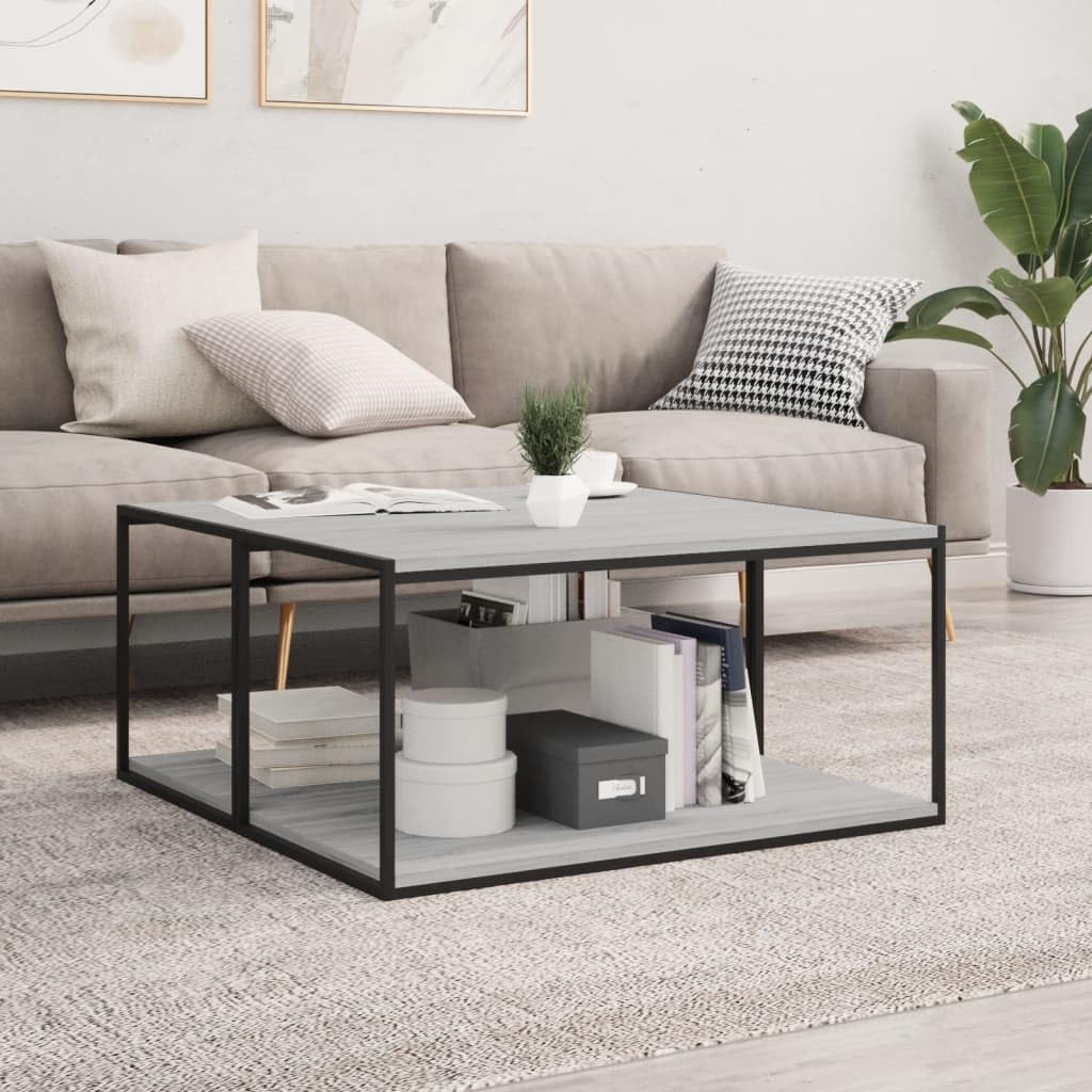 Wandregale 4 STK Grau Sonoma 80x40x1,5 cm Holzwerkstoff, Robustes Regalsystem für Wohnzimmer Büro Keller, multifunktionales Steckregal zur Aufbewahrung und Ordnung