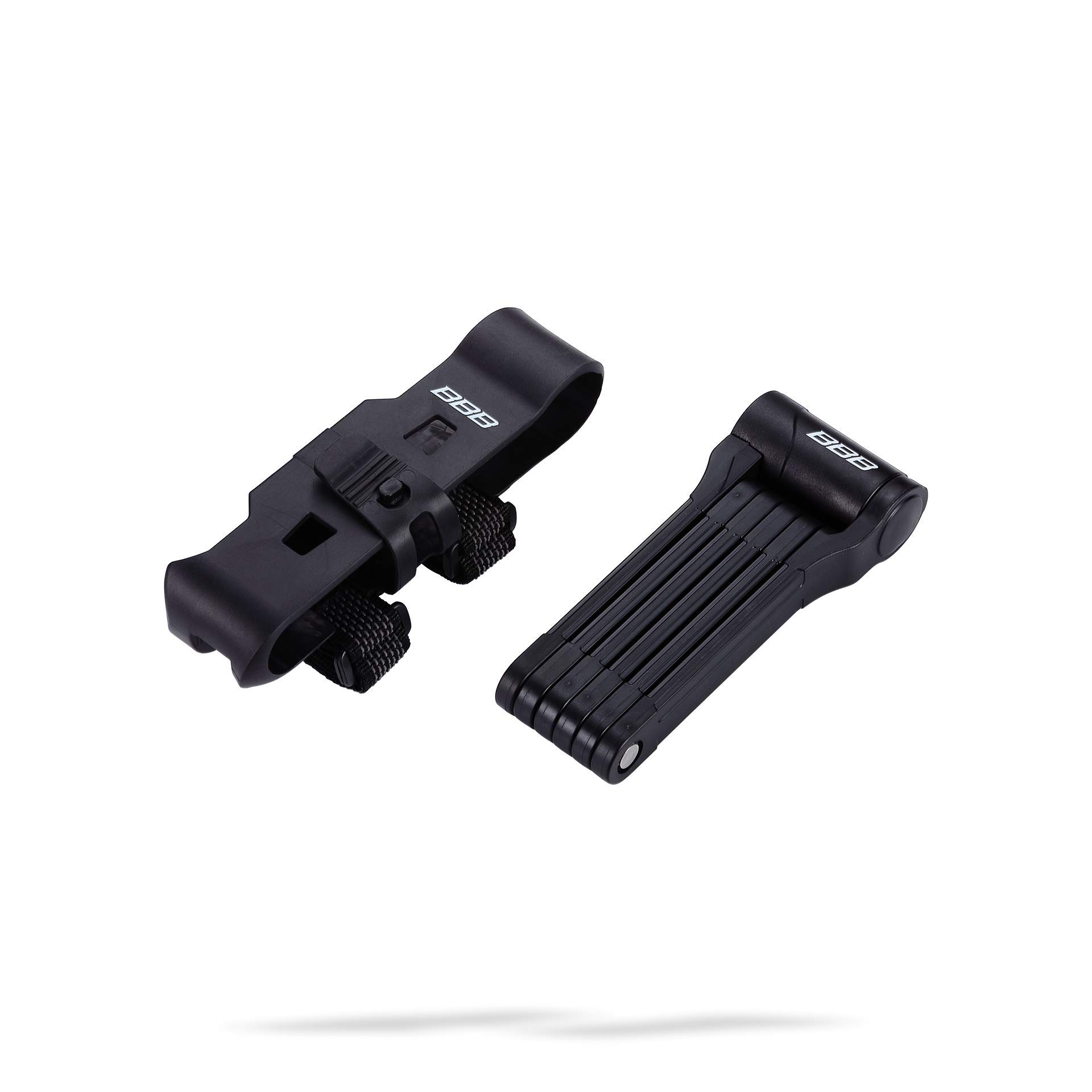 BBB Cycling - Lucchetto per bicicletta antifurto pieghevole ad alta sicurezza con chiave - 7,5 mm x 70 cm in nero - Modello BBL-71
