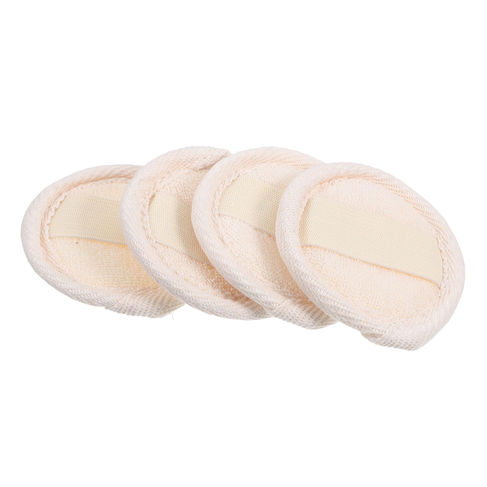 FRCOLOR 4pcs Pads for Facial Exfoliation Gentle Scrubbers for Makeup Removal and Oil Cleansing Compact Skin Friendly Cleaning Accessories