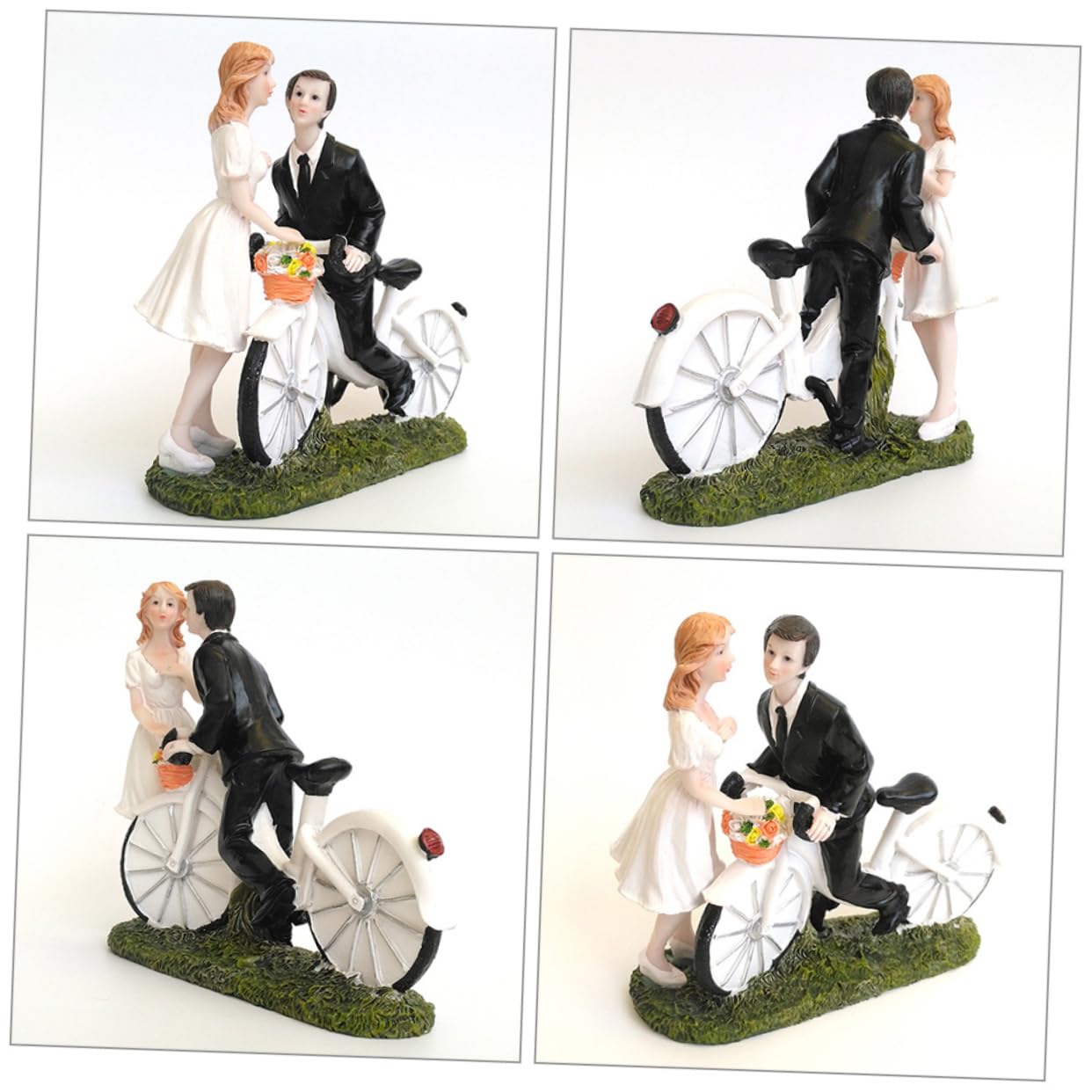 Cabilock 3pièces Figurine De Gâteau De Mariage Décoration Pour Mariés Résine Accessoire De Fête Pour Anniversaires Et Célébrations Souvenir Unique