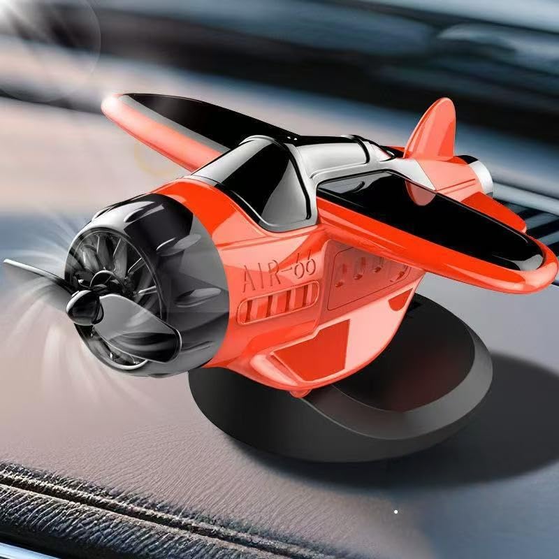 Image of JIAYOSEE A Solar-Powered Car Ornament (orange1) | Light-activated spinning Rotates as car moves