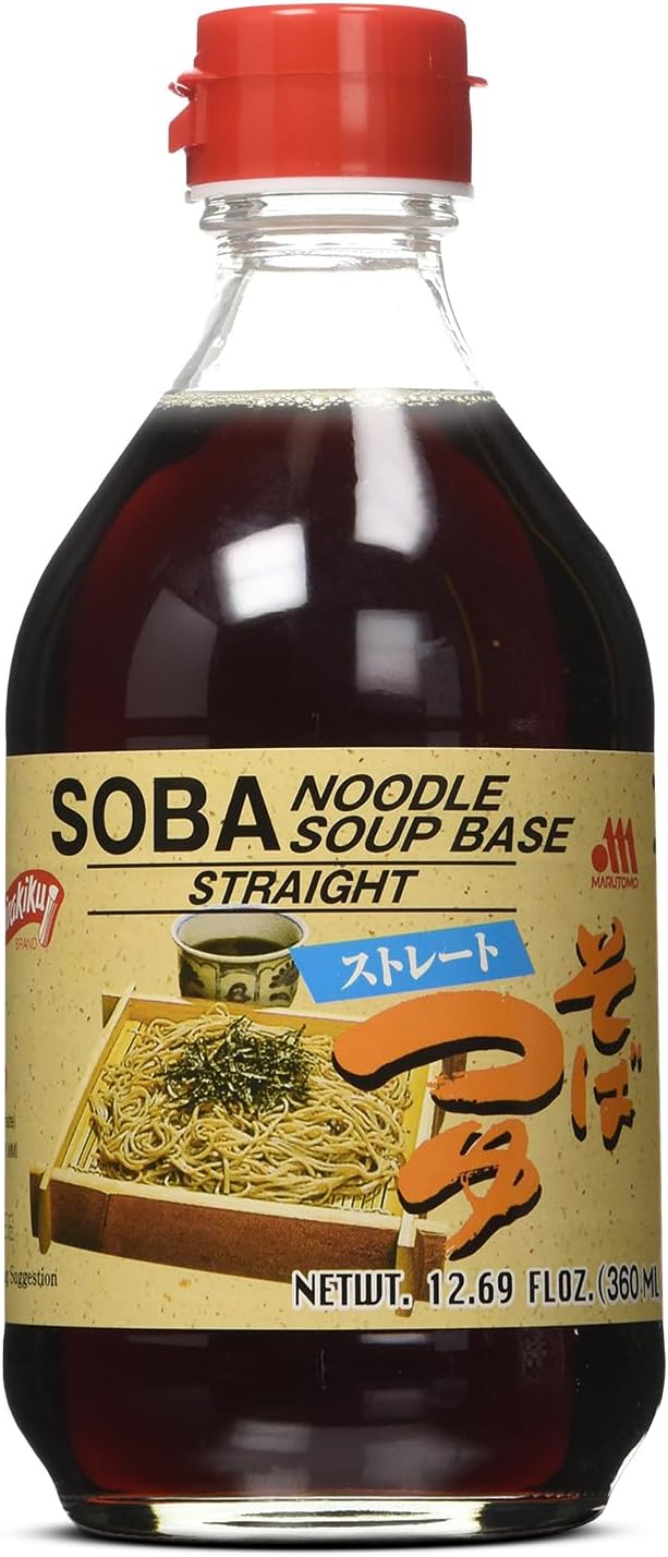 Shirakiku Soba Noodle Soup Base - Japanese Ramen Soup Base Concentrate – Shoyu Ramen Broth, Udon, Soba & Noodle Soup Stock, Tsuyu Sauce – 12.69 Fl. Oz. (Pack of 1)