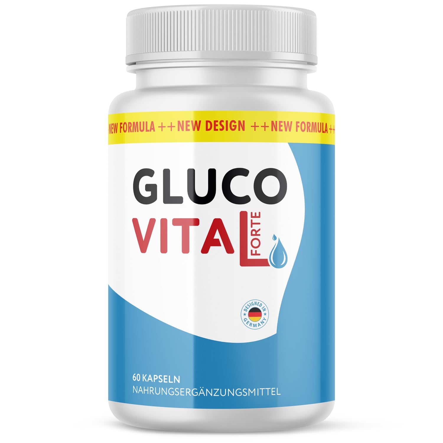 GlucoVital Forte Kapseln | Reich an Zink und Chrom | Einfache Anwendung | 60 Kapseln Inhalt