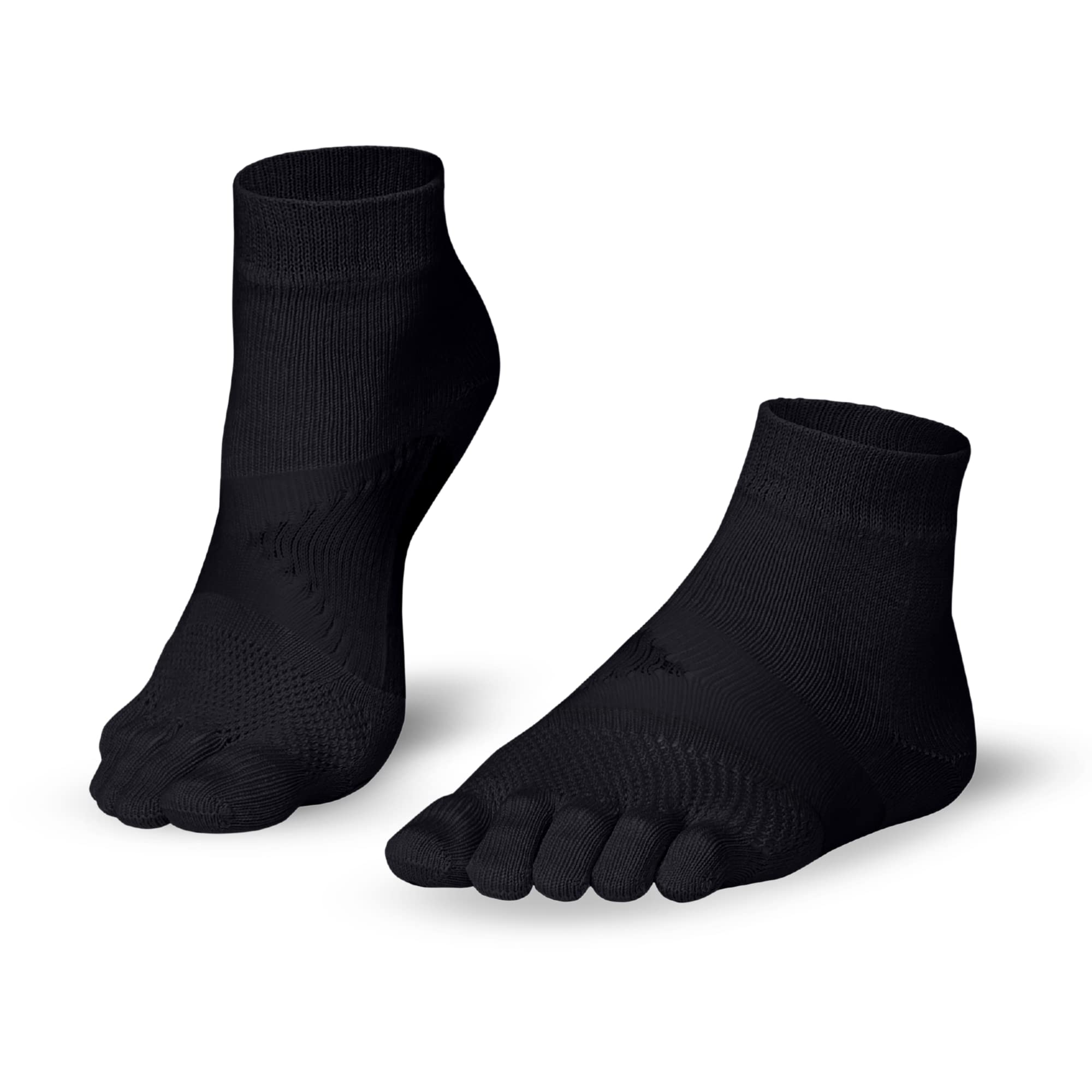 Knitido Running TS | Essential Running Toe Socks with Blister Prevention, Size:UK 2.5-5 (EU 35-38), Colour:black (101)