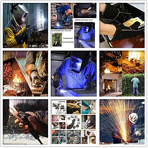 Glove Heat Fire Resistant Welders Glove Gloves Mens Work Gloves For Woodburner Multi-fuel Wood Burning Stoves Protection From Temperature And Ash Barbecue Open Coal Fire Wood Burners Accessories Glove